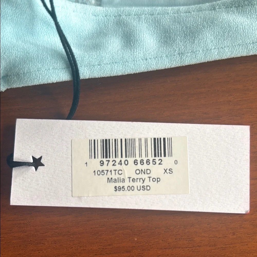 Frankies Bikinis Malia terry top NWT XS